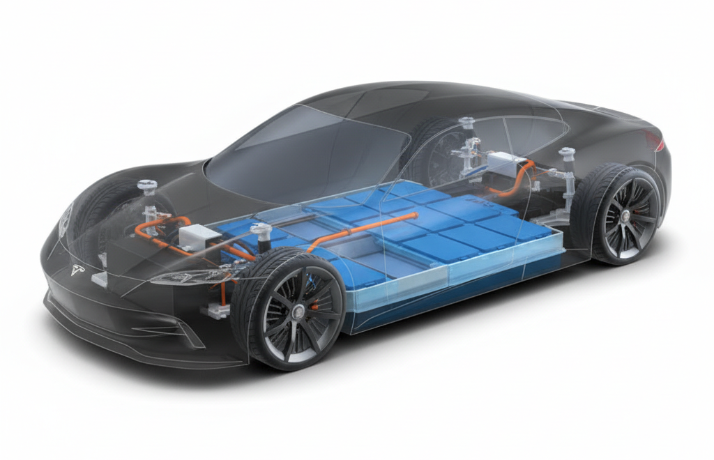Electric vehicle battery recycling process in Toronto showing lithium ion battery pack materials recovery